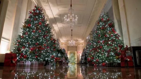رونمایی از تزئینات کریسمس در کاخ سفید