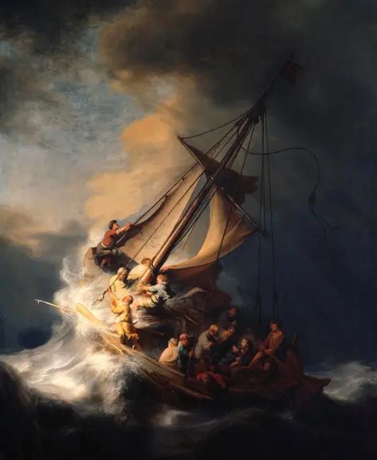 تحلیل نقاشی طوفان در دریای جلیل رامبرانت و رازهای پنهان این اثر کلاسیک